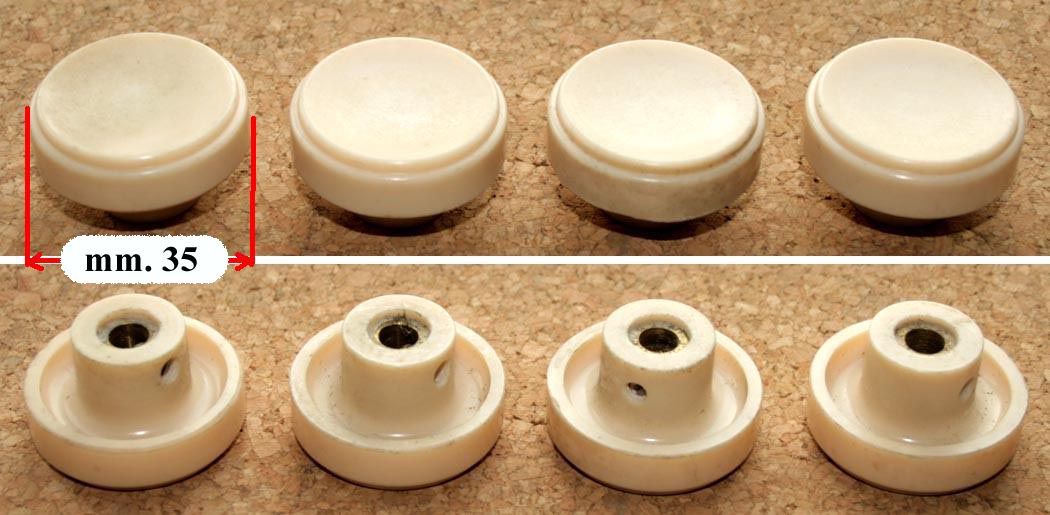 Manopole Per Chitarra Stile Vintage – Bianco Invecchiato Con Caratteri Verdi – Per Stratocaster USA